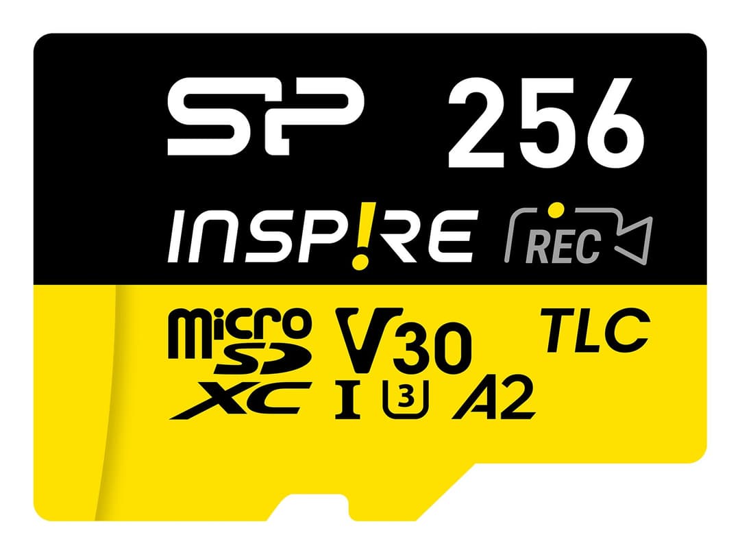 256GB Silicon Power Inspire microSDXC UHS-I V30 A2 4K Memory Card with SD Card Reader - Image 2