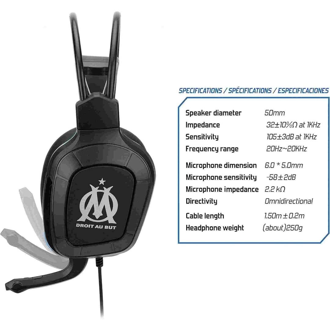Olympique De Marseille Gaming Headset - Image 4