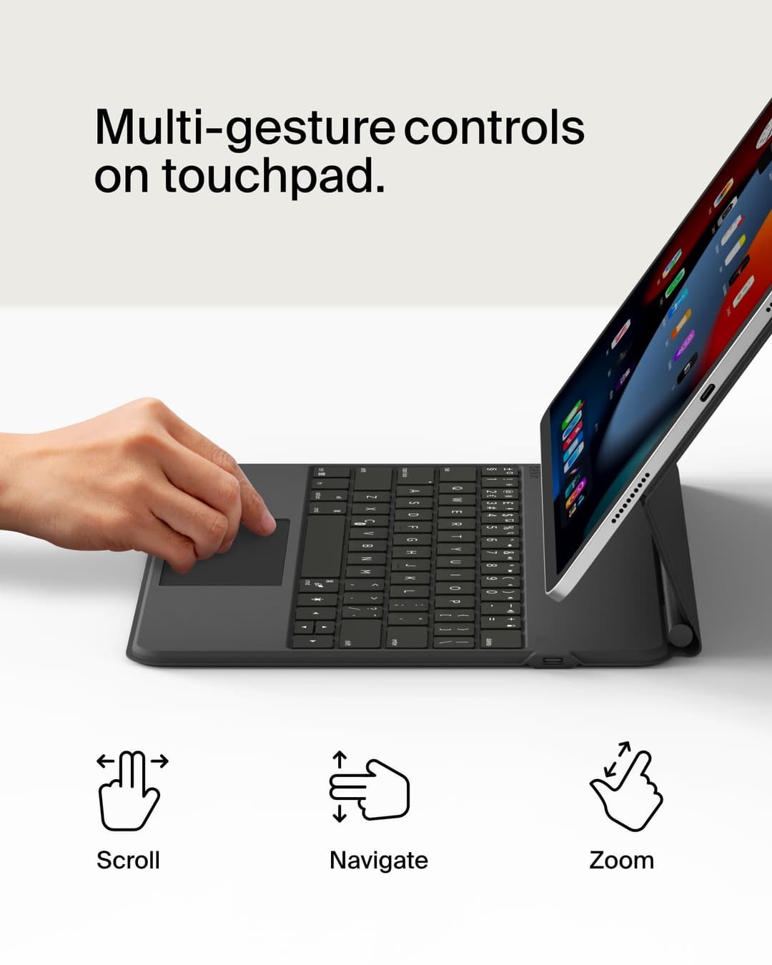 Belkin Pro BBZ003 Keyboard Case with Magnetic Stand - Black - Image 3