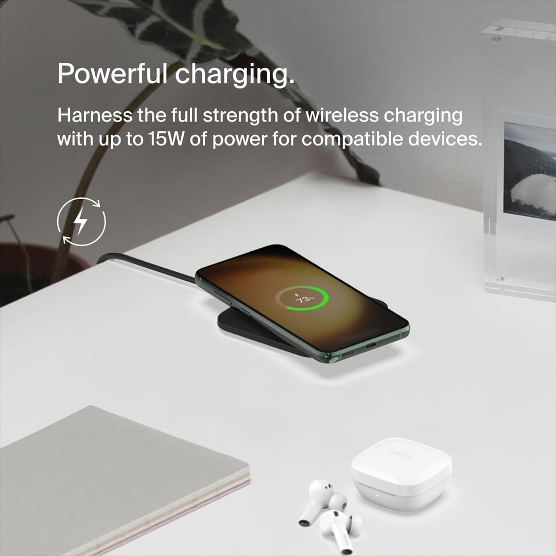 Belkin BoostCharge Pro WIA007myBK Wireless Charging Pad - Black - Image 2