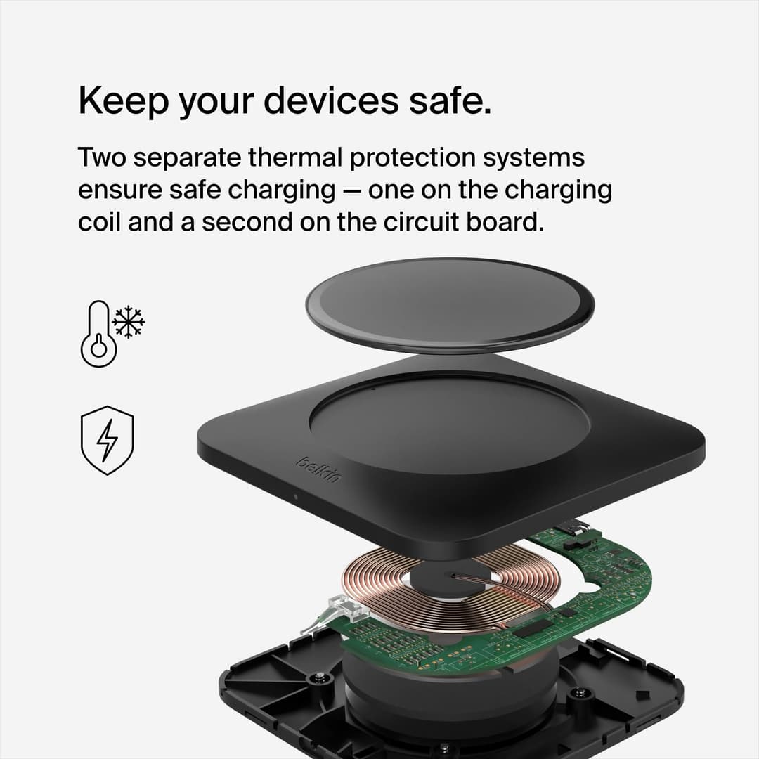 Belkin BoostCharge Pro WIA007myBK Wireless Charging Pad - Black - Image 5