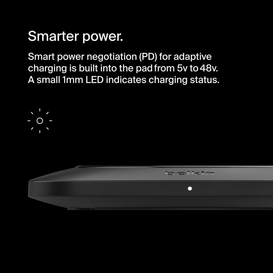 Belkin BoostCharge Pro WIA007myBK Wireless Charging Pad - Black - Image 6
