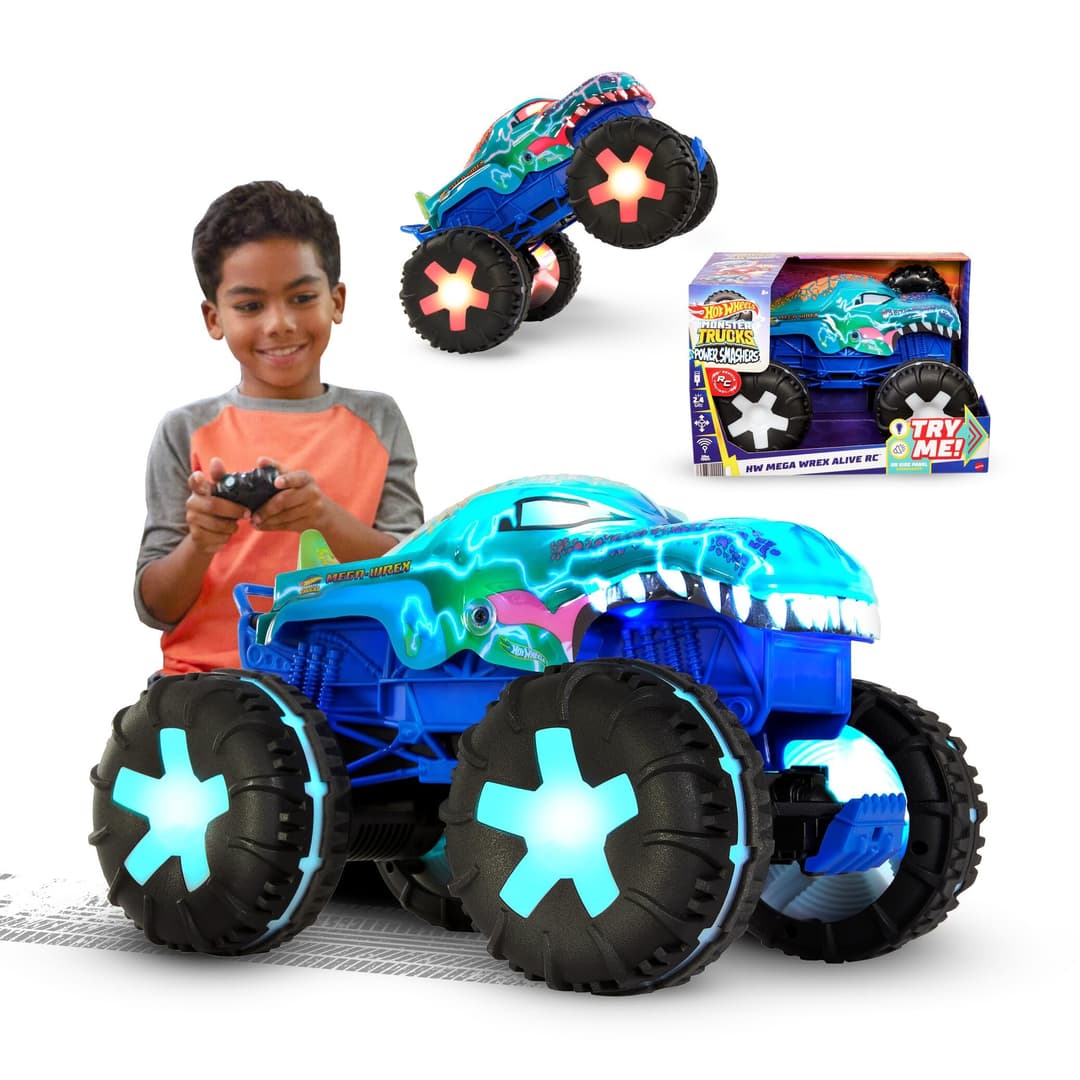 Hot Wheels Mega-Wrex Alive RC Remote-Control Toy - Blue - Mega Wrex - Image 1