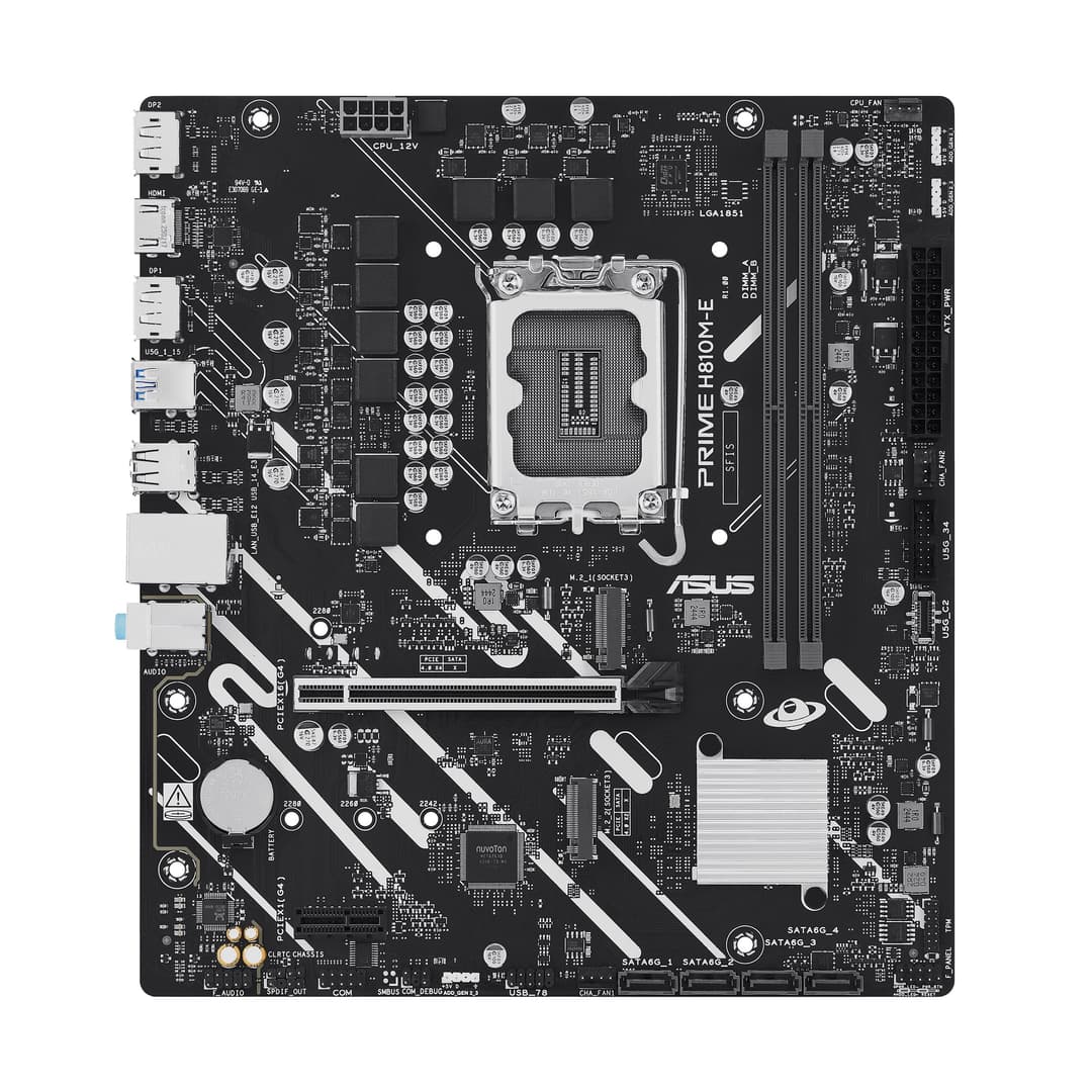 ASUS PRIME H810M-E-CSM Intel H810 LGA 1851 (Socket V1) micro ATX - Image 1