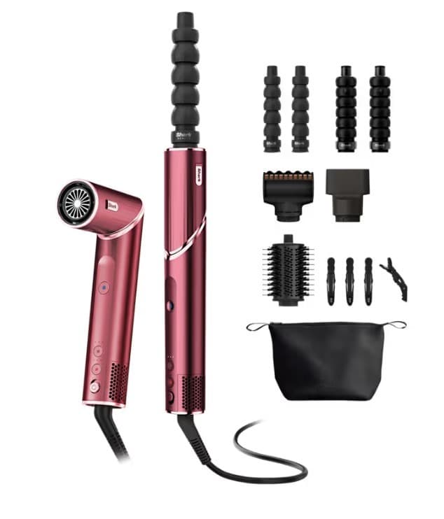 Shark FlexStyle Black Cherry 5-in-1 Air Styler & Hair Dryer Gift Set HD456CRUK