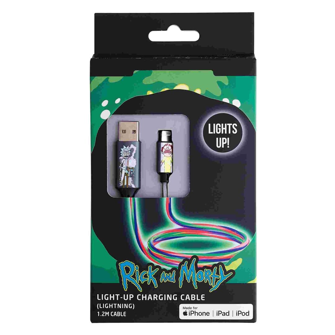 Rick and Morty USB to Lightning Charging & Data Sync Cable With Flowing Night 1.2M - Image 2