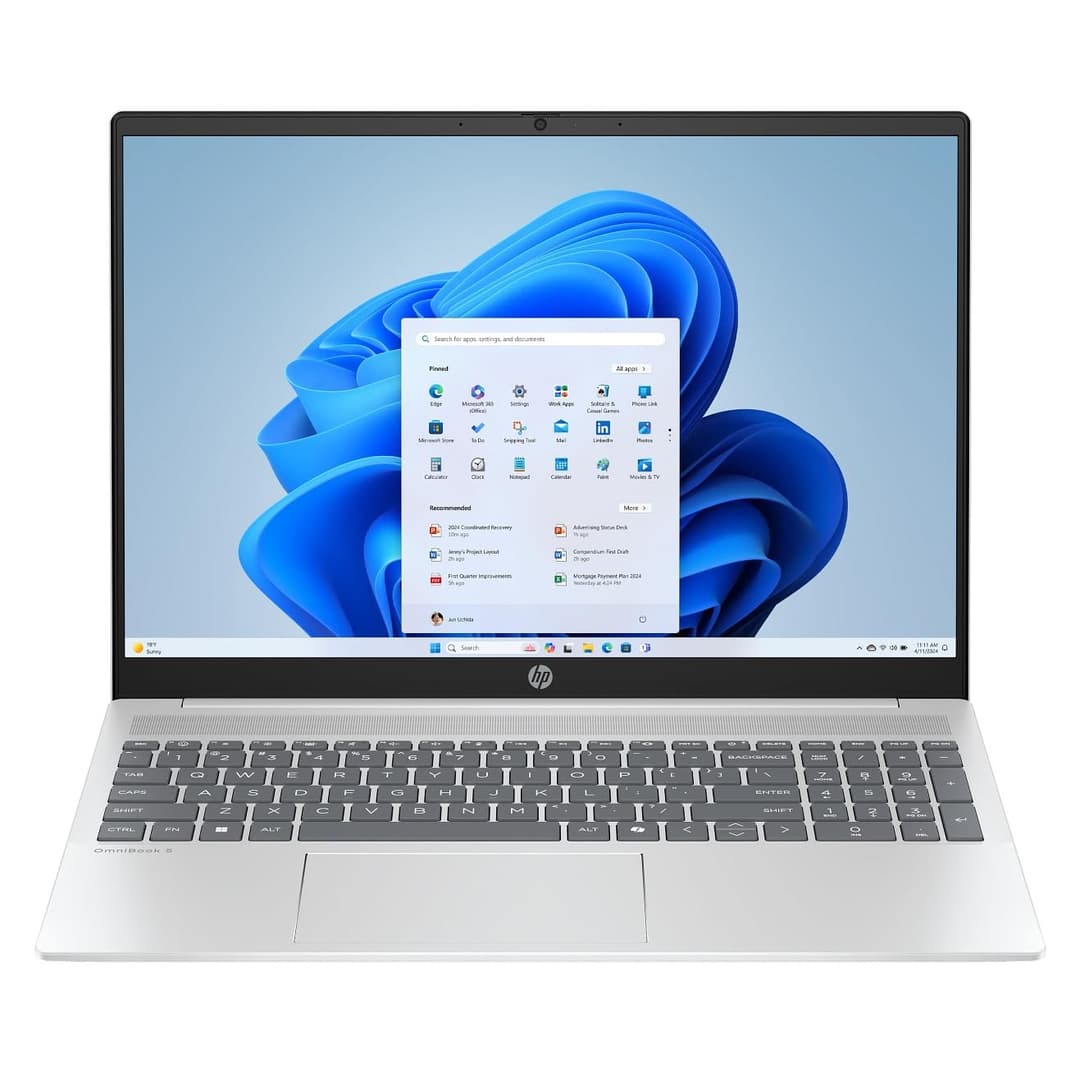 HP OmniBook 5 Laptop | Intel Core i3-1315U | 8 GB RAM | 512 GB SSD | 2K Display | Windows 11 Home - Silver - Image 1