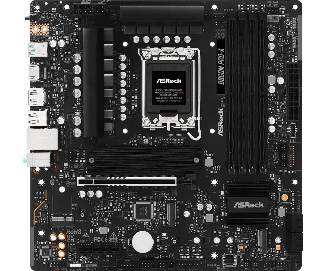Asrock B860M Pro-A Intel B860 LGA 1851 (Socket V1) micro ATX - Image 1