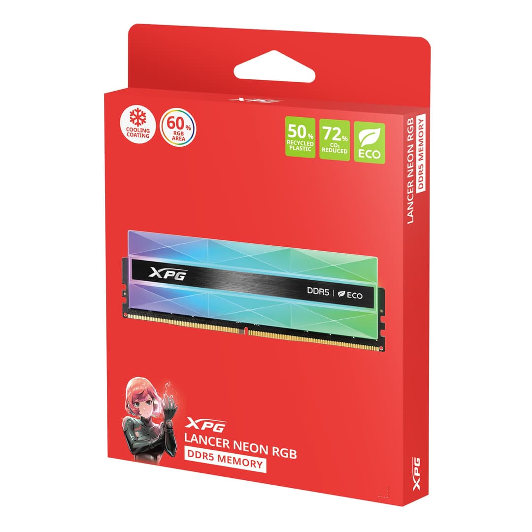 32GB AData XPG Lancer Neon memory upgrade kit 16 GB 2 x 16 GB DDR5 6400 MHz RGB - Image 6