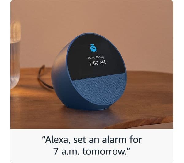 Amazon Echo Spot Smart Alarm Clock Glacier White - Image 5