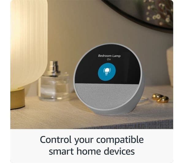 Amazon Echo Spot Smart Alarm Clock Glacier White - Image 6