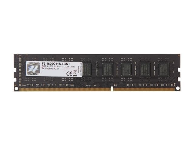 4GB G.Skill DDR3 PC3-12800 1600MHz CL11 NT Series Desktop Memory Module - Image 1