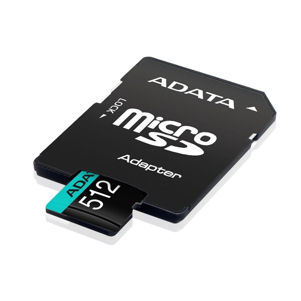 512GB AData Premier Pro microSDXC CL10 UHS-I U3 V30 A2 Memory Card with SD Adapter - Image 2