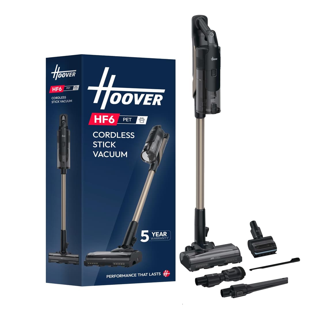 Hoover HF610P Cordless Vacuum Cleaner - Black/Metallic Gold - Image 1