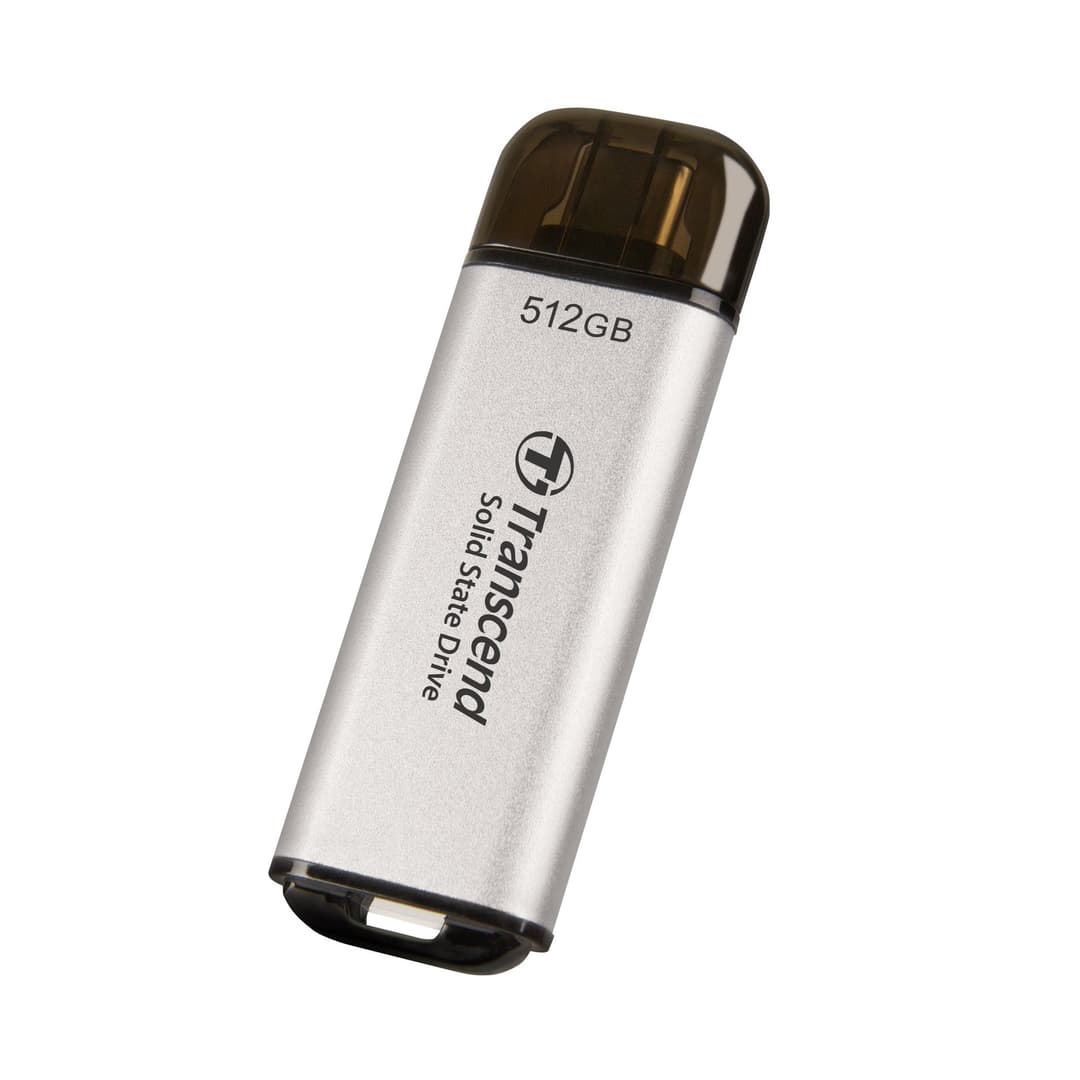 512GB Transcend ESD300 Portable SSD USB Type-C Silver - Image 3