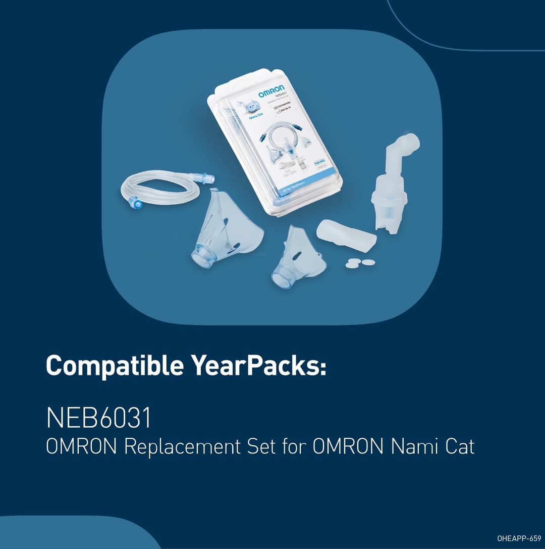 Omron Nami Cat NE-C303K-KDUK Compressor Nebuliser - Light Blue - Image 8