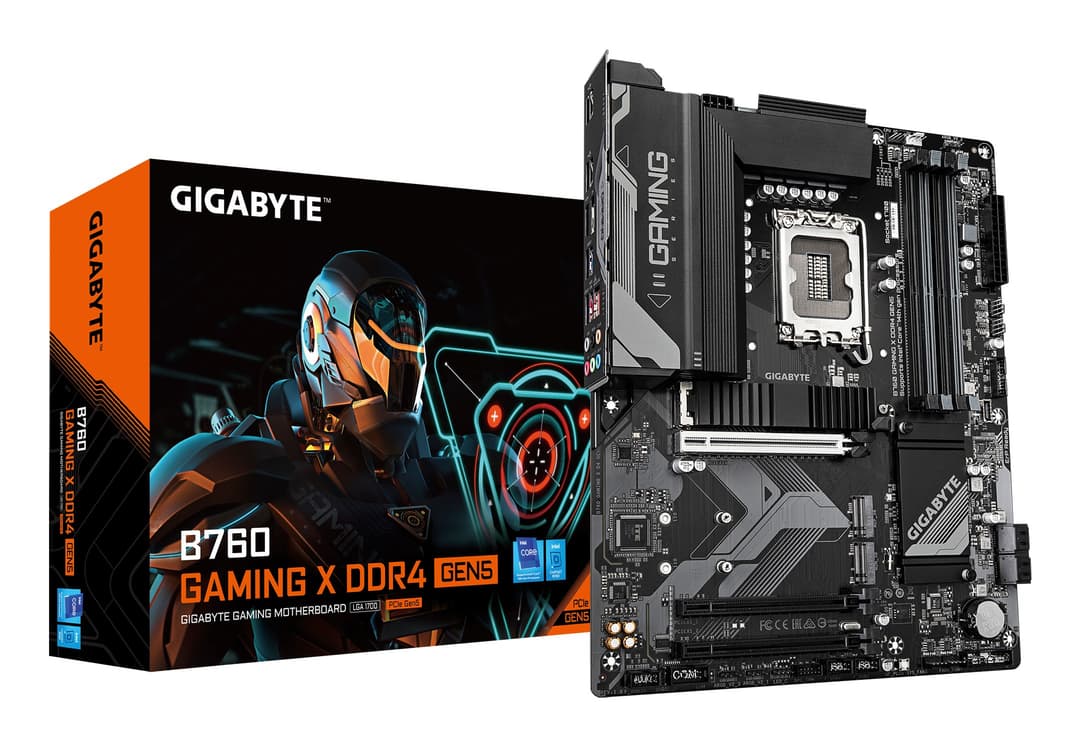 GIGABYTE B760 GAMING X DDR4 GEN5 Motherboard - Supports 14th Gen. Intel Core CPUs, 8+1+1 phases VRM, up to 5333MHz DDR4 (OC), 3xPCIe 4.0 M.2, 2.5GbE LAN, USB 3.2 Gen 2 - Image 1