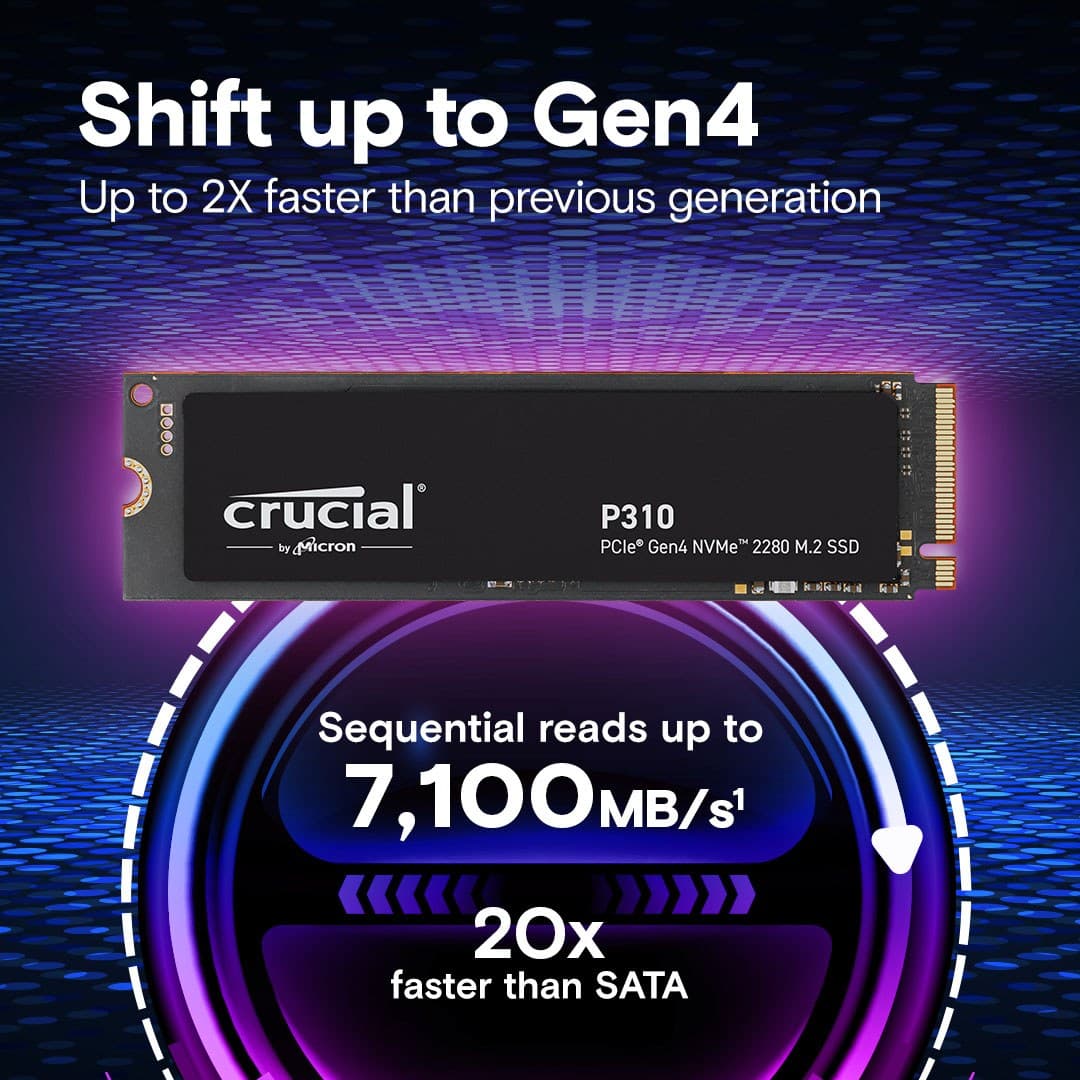 Crucial P310 1 TB M.2 PCI Express 4.0 NVMe - Image 2