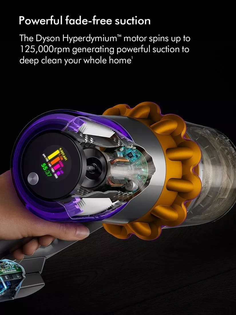 Dyson V15 Detect Absolute Cordless Vacuum Yellow & Nickel - Image 2