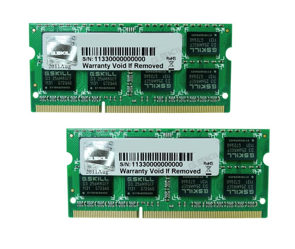 16GB G.Skill DDR3 PC3-10666 CL9 SQ Series Dual Channel Laptop Memory Kit (2x 8GB) - Image 1
