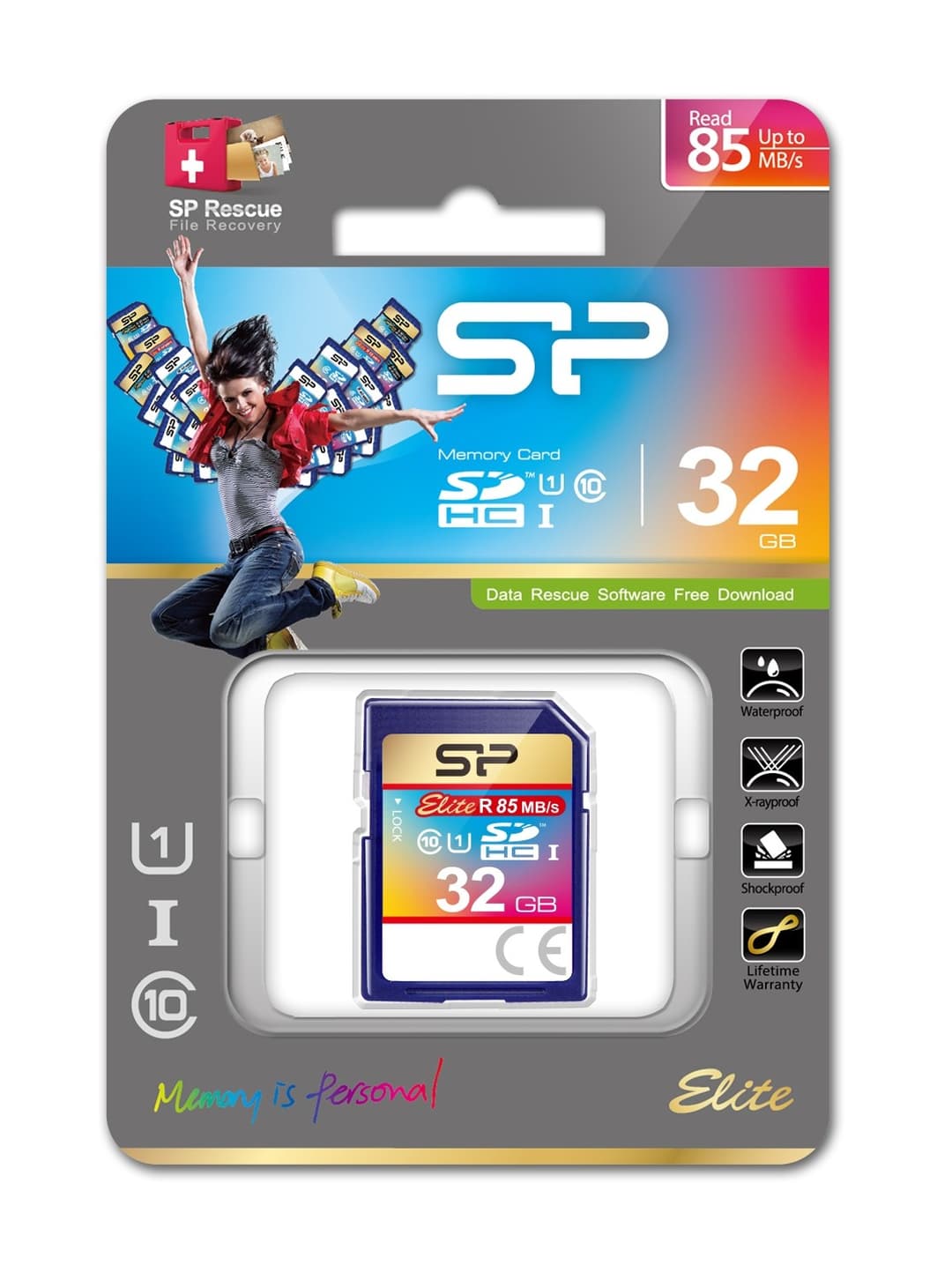 32GB Silicon Power Elite SDHC UHS-1 CL10 Memory Card 85MB/sec - Image 2