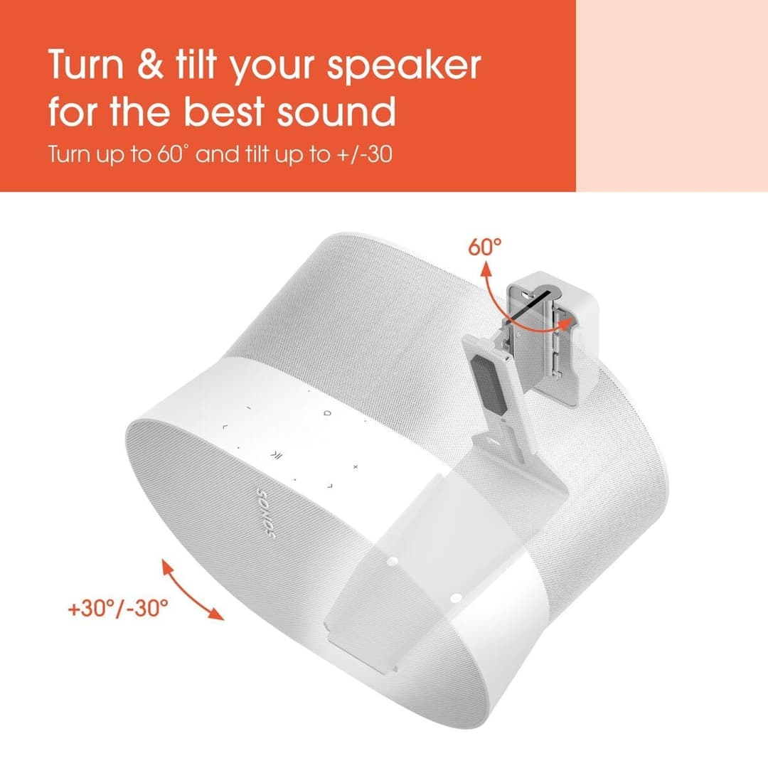 Vogel's SWM 4131 Speaker Wall Bracket for Sonos ERA 300 - White - Image 4