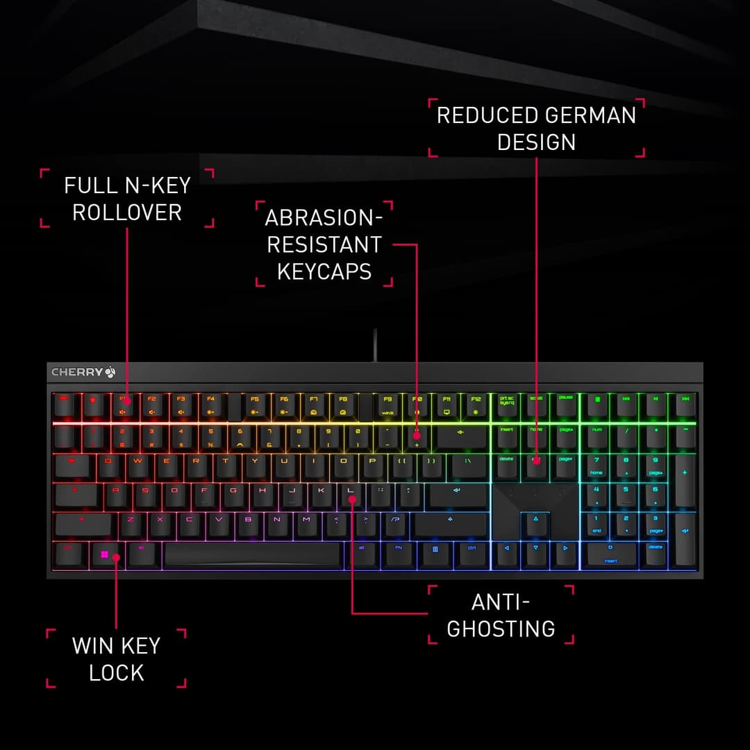 CHERRY MX 2.0S Mechanical Gaming Keyboard - Black - Image 2