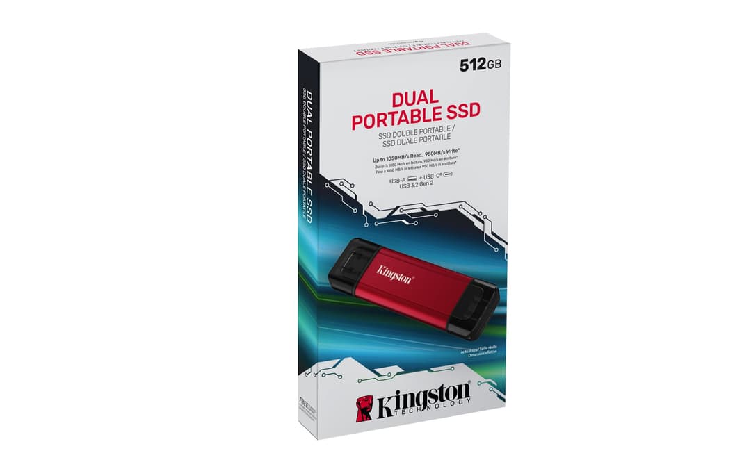 Kingston Technology 512GB Dual USB-A/C Portable SSD, Up to 1050MB/s USB 3.2 Gen 2 - Image 5