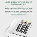 Doro PhoneEasy 331ph Big Button Corded Landline - Black thumbnail 4