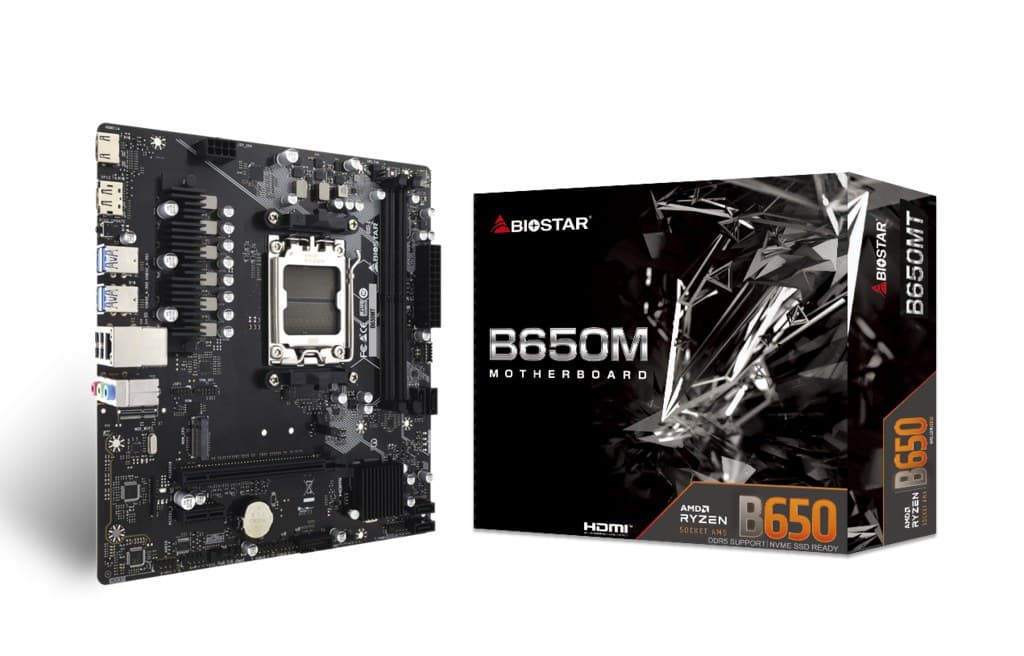 Biostar B650MT motherboard AMD B650 Socket AM5 micro ATX - Image 1