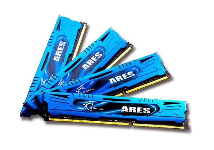 32GB G.Skill DDR3 PC3-19200 2400MHz Ares Series Low Profile (11-13-13-31) Quad Channel kit (4x8GB) - Image 1