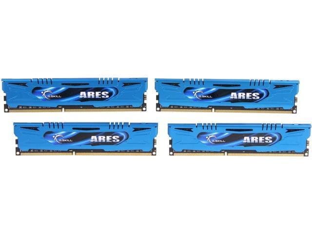 32GB G.Skill DDR3 PC3-19200 2400MHz Ares Series Low Profile (11-13-13-31) Quad Channel kit (4x8GB) - Image 2