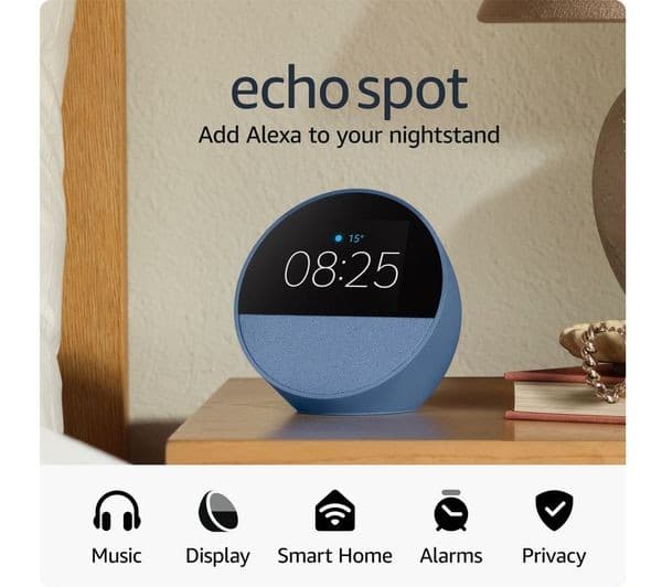 Amazon Echo Spot Smart Alarm Clock with Alexa – Smart Displa - Image 2