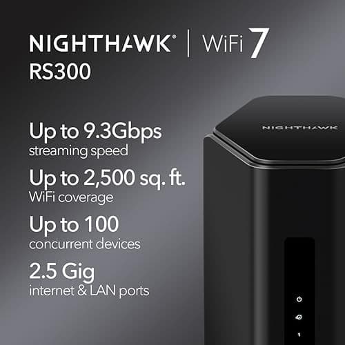 NETGEAR Nighthawk RS300 WiFi 7 Router Black - Image 10
