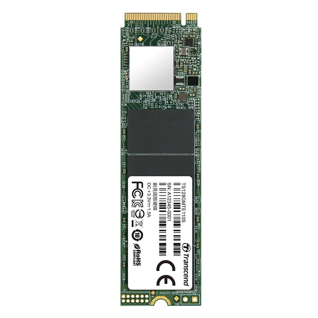 128GB Transcend 110S M.2 2280, NVMe PCIe Gen3x4 SSD - Image 1