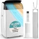 SereneLife Portable Air Conditioner 12000 BTU Air Conditioning Unit with Heat, 4 in 1 Portable AC with Dehumidifier, Follow Me Function, Window Kit & Remote Control thumbnail 1