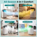 SereneLife Portable Air Conditioner 12000 BTU Air Conditioning Unit with Heat, 4 in 1 Portable AC with Dehumidifier, Follow Me Function, Window Kit & Remote Control thumbnail 4