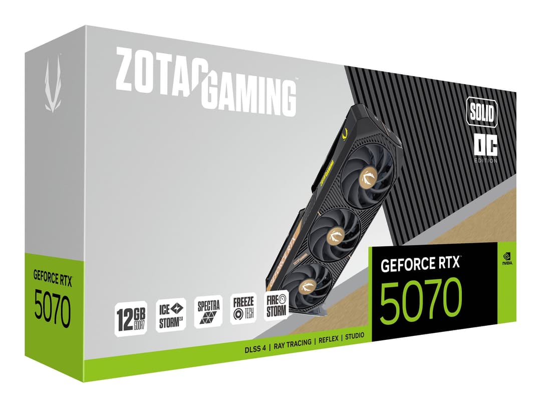 Zotac GAMING GeForce RTX 5070 SOLID OC NVIDIA 12 GB GDDR7 - Image 7
