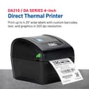 TSC DA210 Desktop Direct Thermal Label Printer - Black thumbnail 2