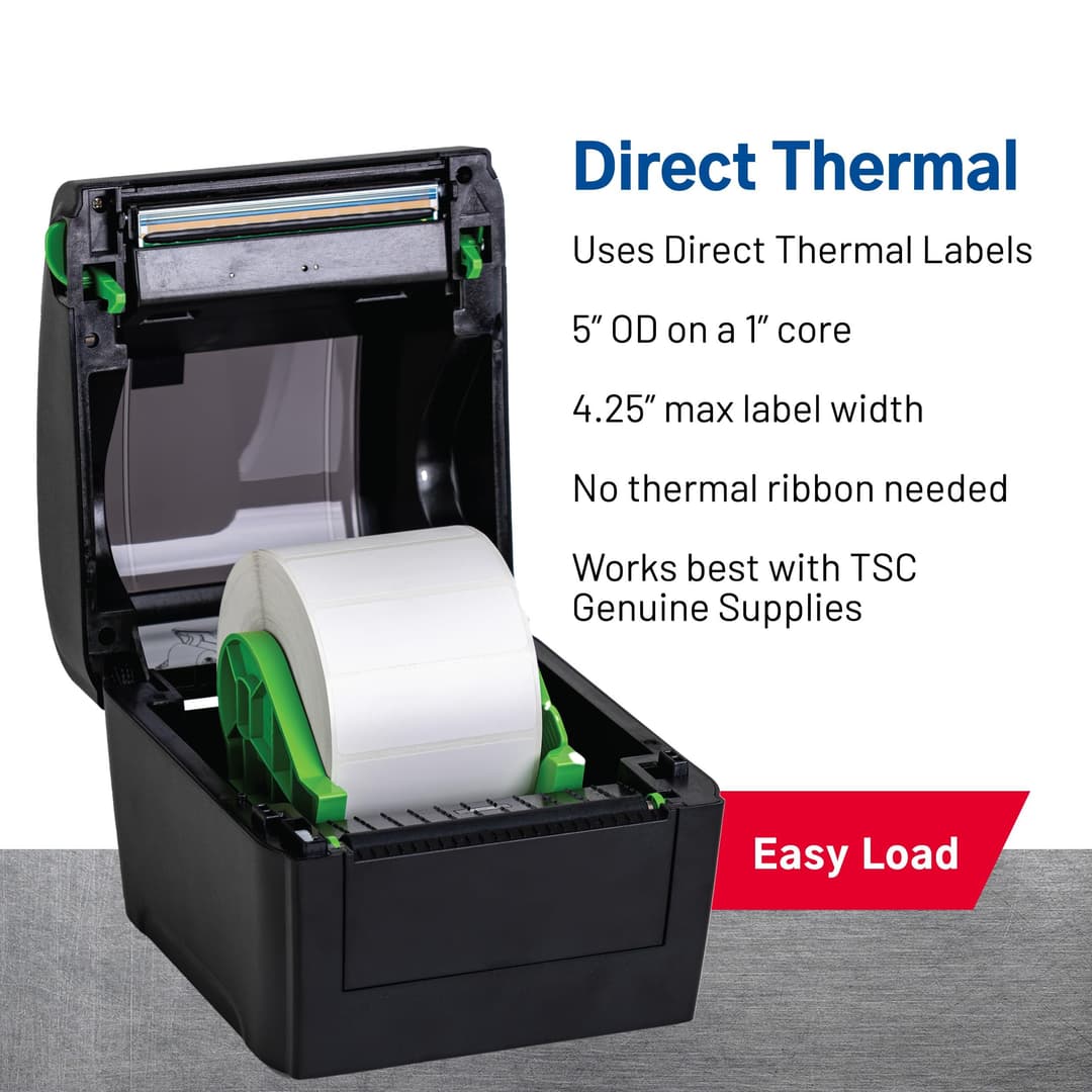 TSC DA210 Desktop Direct Thermal Label Printer - Black - Image 5