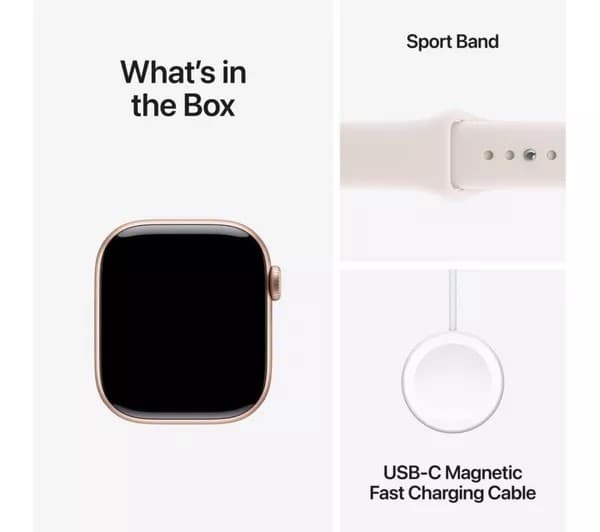 APPLE Watch Series 11 - 42 mm Rose Gold Aluminium Case with Light Blush Sport Band - Image 9
