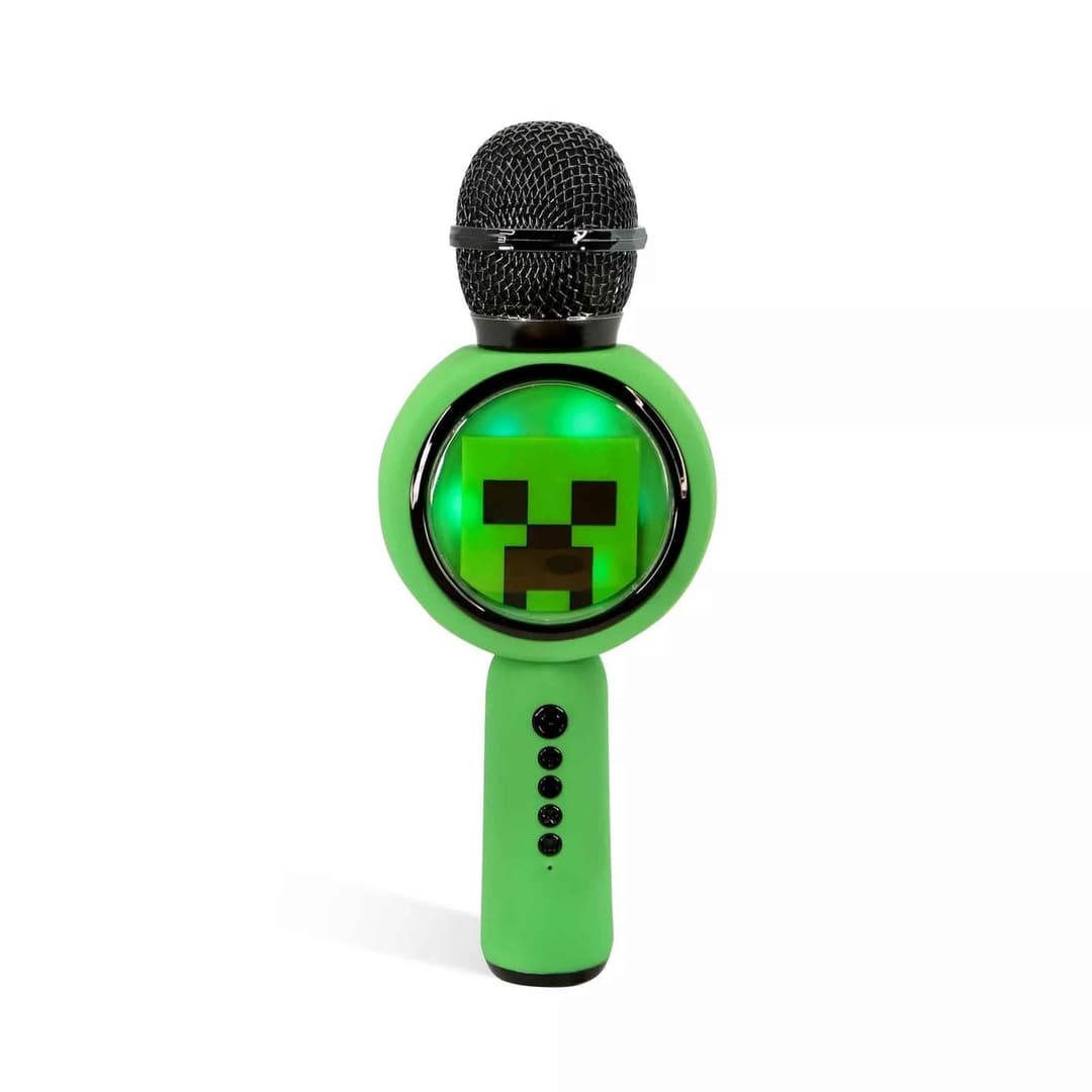 Minecraft Karaoke Microphone and Wireless Speaker with LED Lights - Image 1