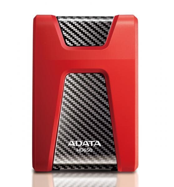 2TB AData Red/Black HD650 DashDrive USB3.1 Portable Hard Drive - Image 2