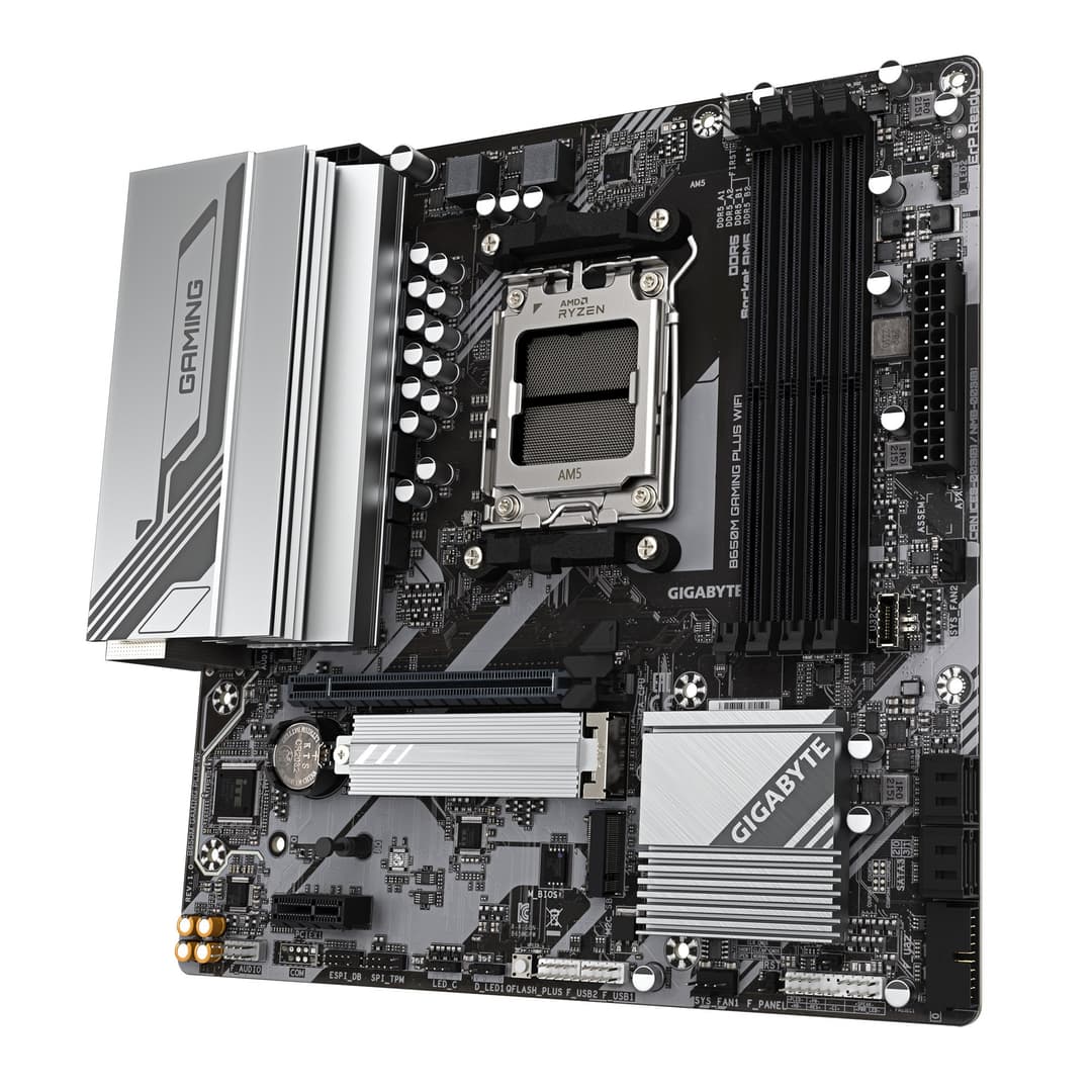 GIGABYTE B650M GAMING PLUS WIFI Motherboard - AMD Ryzen 9000 CPUs, 5+2+2 Phases VRM, up to 8000MHz DDR5, 2xPCIe 4.0 M.2, 2.5GbE LAN, WIFI 6E, USB 3.2 Gen 1 - Image 4