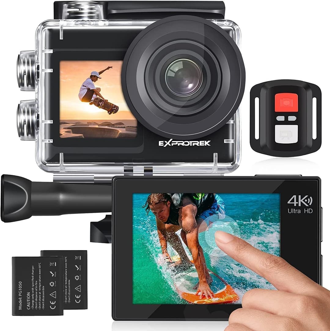 Exprotrek E68 4K Action Camera - Black - Image 1