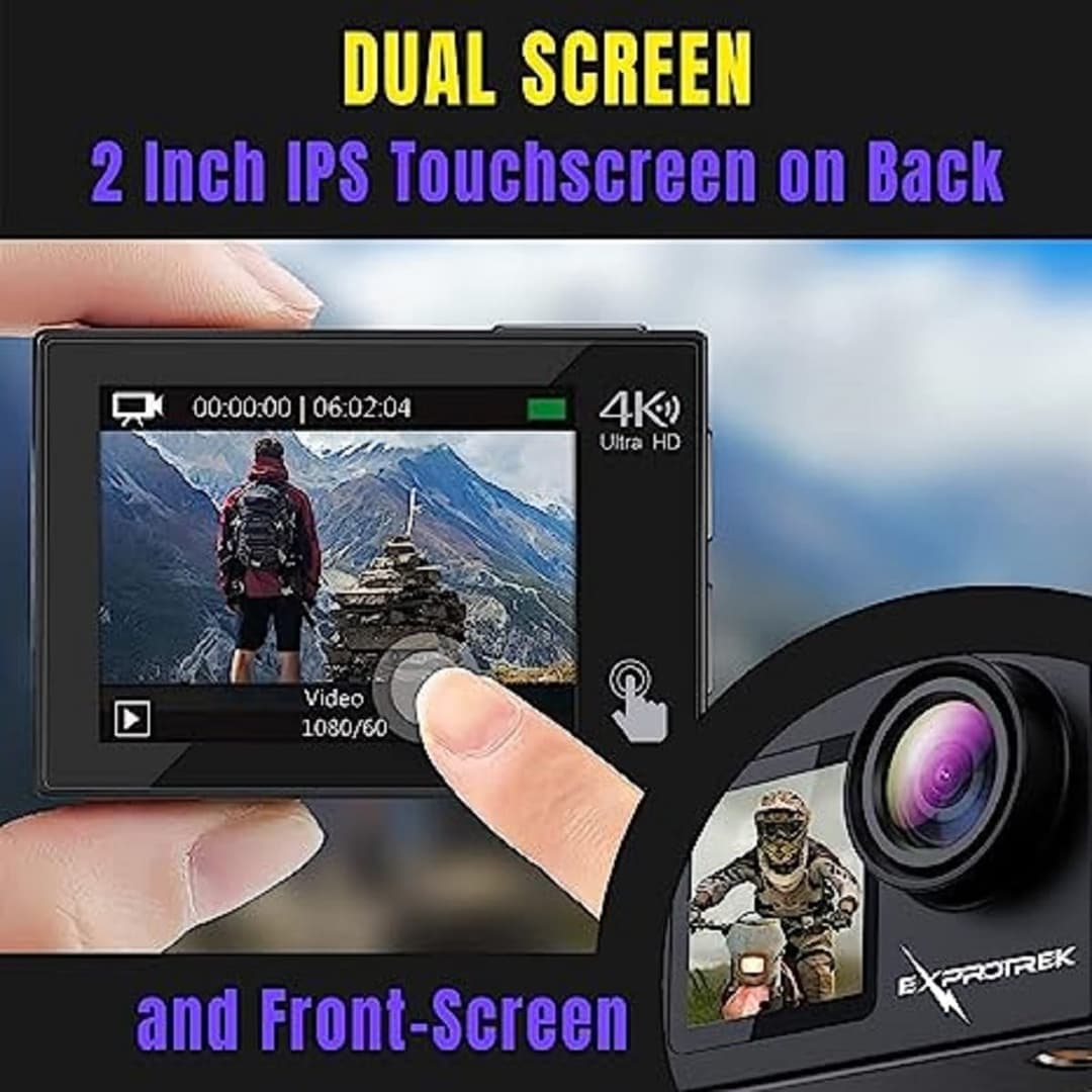 Exprotrek E68 4K Action Camera - Black - Image 3