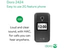 Doro 2424 Unlocked Basic Mobile Phone for Seniors - Black thumbnail 5