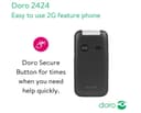 Doro 2424 Unlocked Basic Mobile Phone for Seniors - Black thumbnail 7