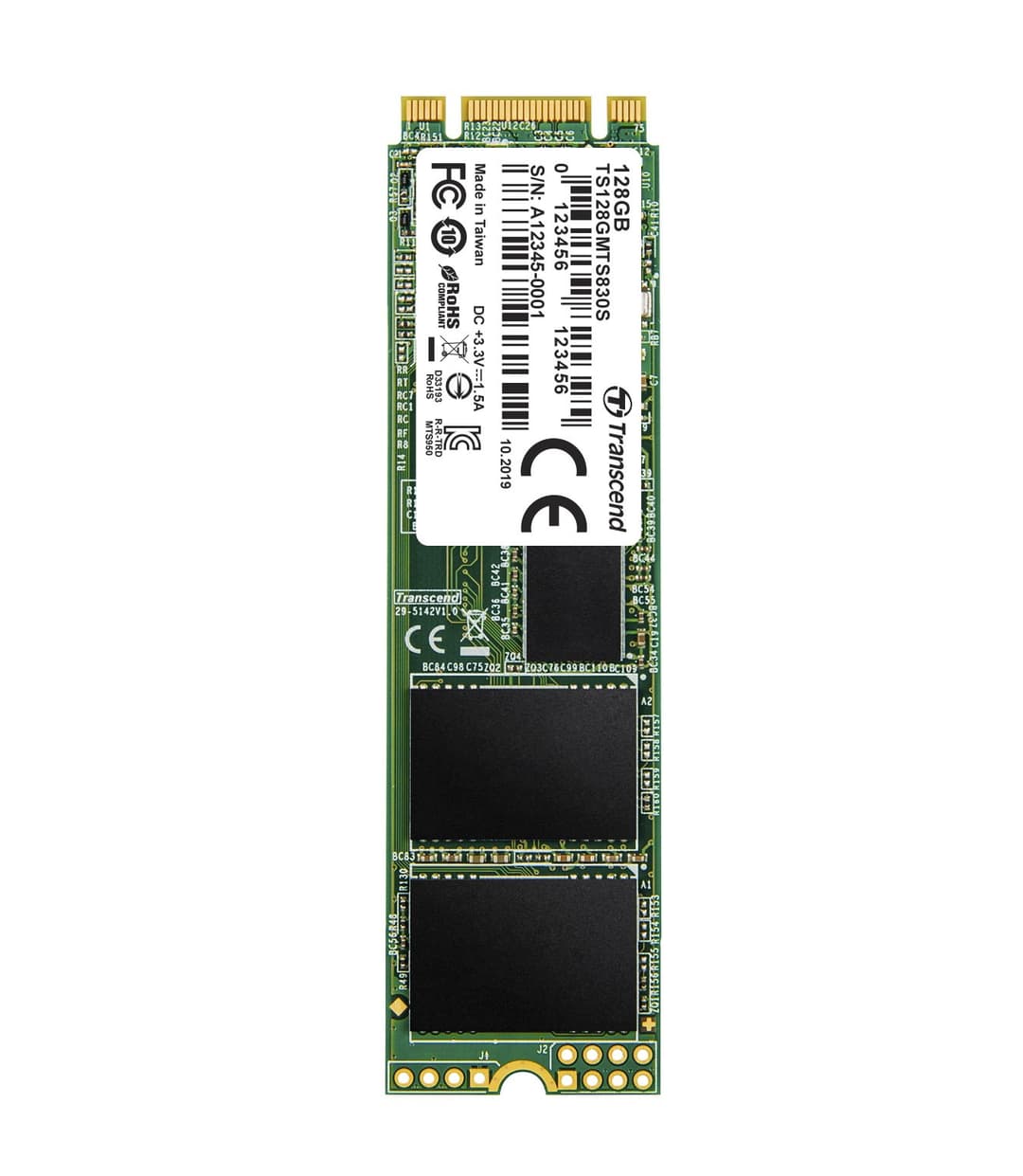 128GB Transcend M.2 2280 80mm SATA III 6Gbps 830S Solid State Drive - Image 1