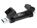 500GB Silicon Power Marvel Xtreme DS72 USB3.2 Gen2 USB Drive Black (Type-A / Type-C) thumbnail 2